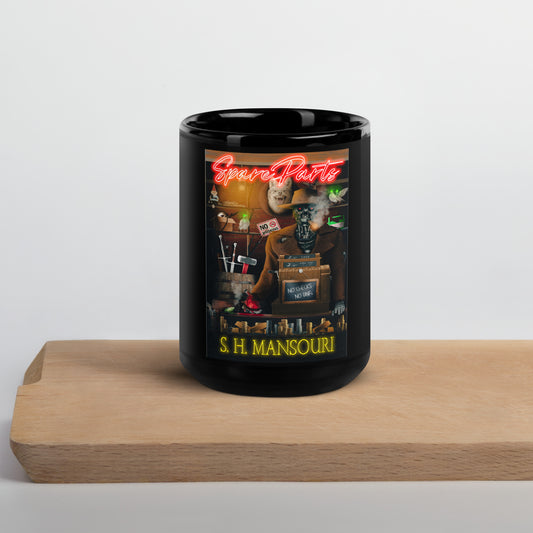 Spare Parts Black Glossy Mug